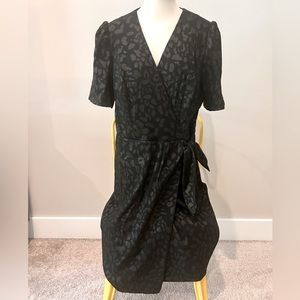 Alex Marie Leopard-Print Wrap Dress. Size 16